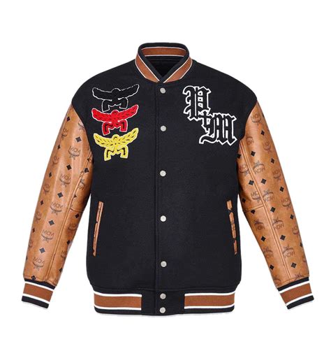 replica mcm varsity jacket|mcm jackets for men.